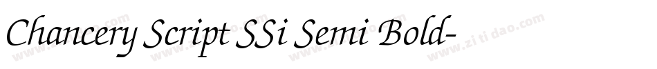 Chancery Script SSi Semi Bold字体转换